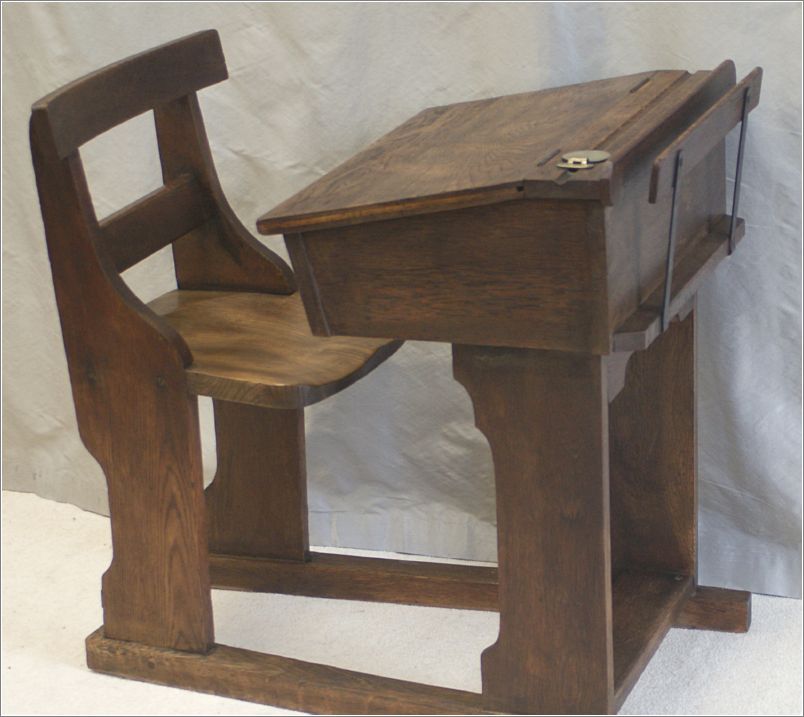 4031 Childs Antique School Desk (4)
